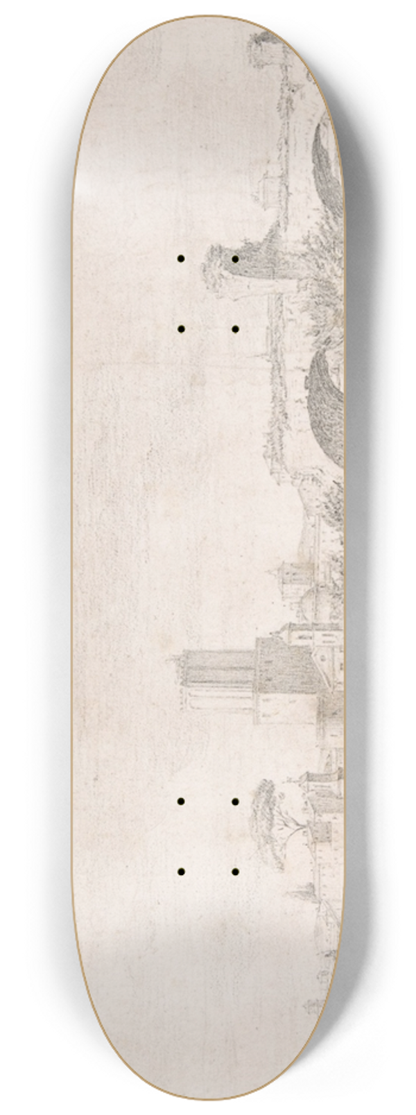 Pierre Charles Jombert - View of Rome from the Palatine 8.25 inch art skate deck