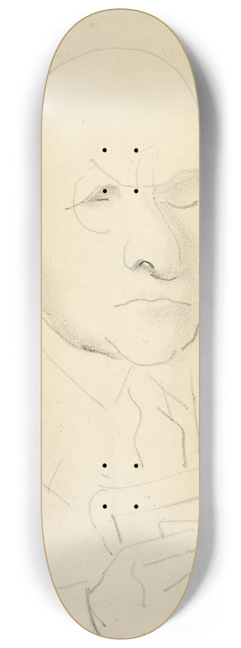 Pierre de Belay - Portrait de Max Jacob 8.25 inch art skate deck