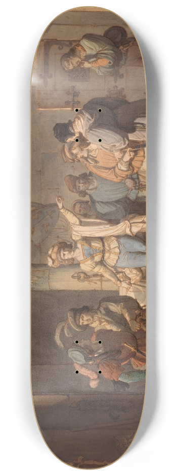 Pierre Henri Revoil - Joan of Arc Imprisoned in Rouen 8.25 inch art skate deck
