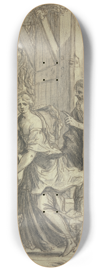 Pierre Mignard - Expulsion of the Hagar 8.25 inch art skate deck