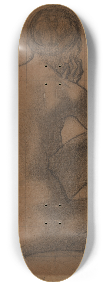 Pierre Puvis de Chavannes - Femme assise, nue de dos 8.25 inch art skate deck