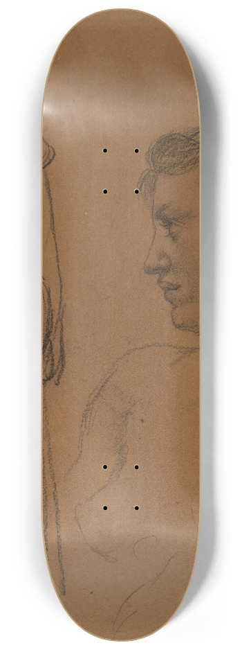 Pierre Puvis de Chavannes - Femme debout et buste de femme 8.25 inch art skate deck