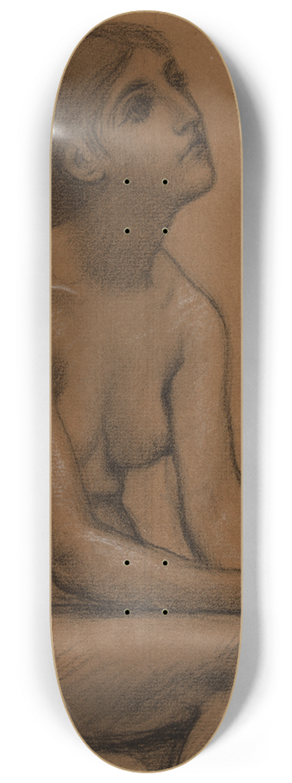 Pierre Puvis de Chavannes - Femme nue assise 8.25 inch art skate deck