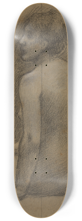 Pierre Puvis de Chavannes - Femme nue assise de dos 8.25 inch art skate deck