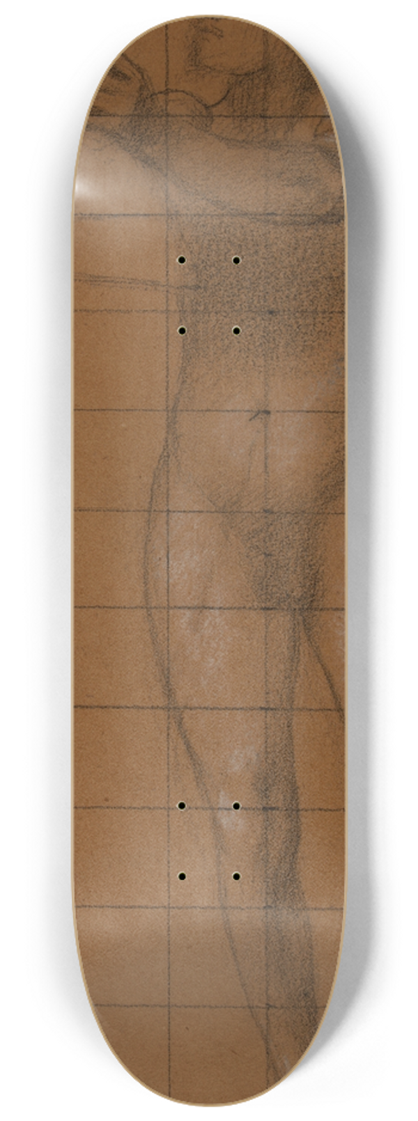 Pierre Puvis de Chavannes - Homme nu, de face tenant une tablette 8.25 inch art skate deck
