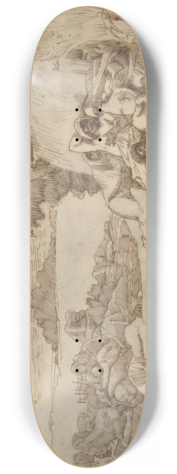 Pierre Puvis de Chavannes - Sleep; sketch for the painting, now in the museum at Lille 8.25 inch art skate deck