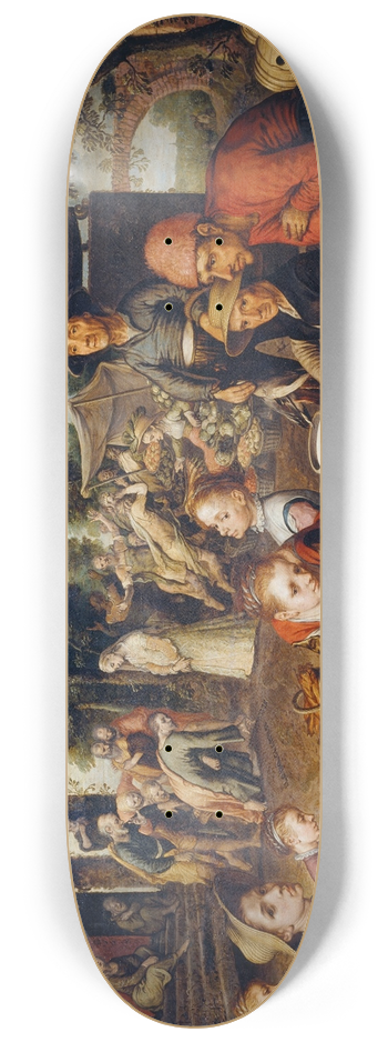 Pieter Aertsen - Market Scene with Christ and the Adulteress 8.25 inch art skate deck