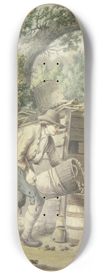 Pieter Bartholomeusz. Barbiers - Ein Bauer schttet Kartoffeln in ein Fa, dabei hilft ein Kind 8.25 inch art skate deck