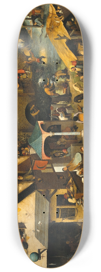 Pieter Bruegel The Elder - Netherlandish Proverbs 8.25 inch art skate deck