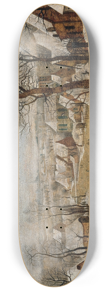 Pieter Brueghel The Younger - Winter Landscape with Skaters and a Bird Trap 8.25 inch art skate deck