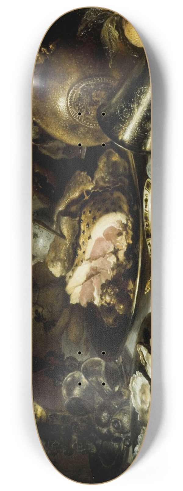 Pieter Claesz - Still life with ham 8.25 inch art skate deck