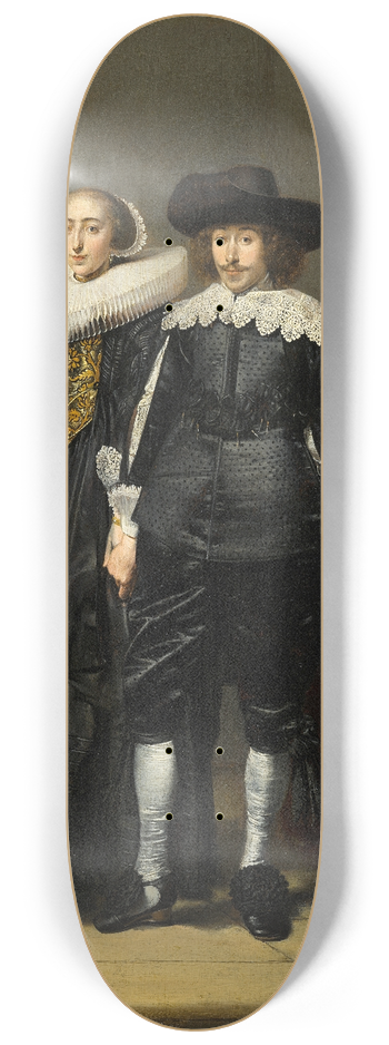 Pieter Codde - Portrait of a Married Couple 8.25 inch art skate deck