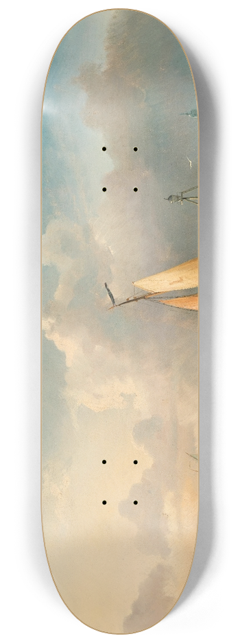 Pieter Cornelis Dommershuijzen - A Harbour View 8.25 inch art skate deck