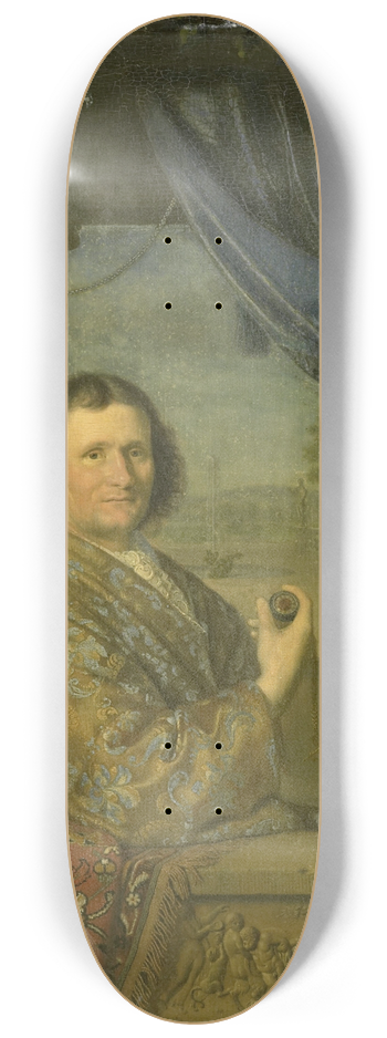 Pieter Cornelisz van Slingelandt - Portrait of a Man with a Watch 8.25 inch art skate deck