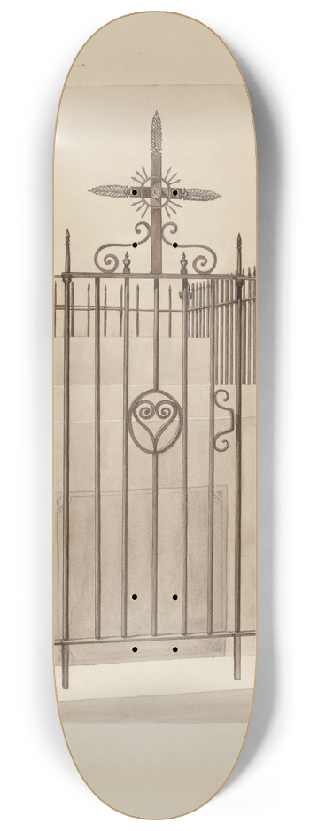 Arelia Arbo - Iron Gate and Fence 8.25 inch art skate deck