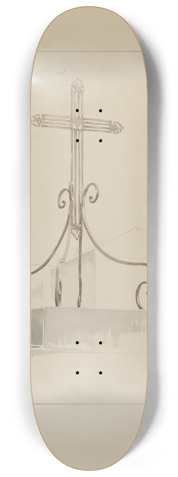Arelia Arbo - Wrought Iron Cross 8.25 inch art skate deck