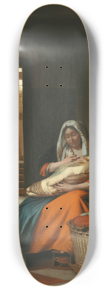 Pieter De Hooch - Mother Nursing Her Child 8.25 inch art skate deck
