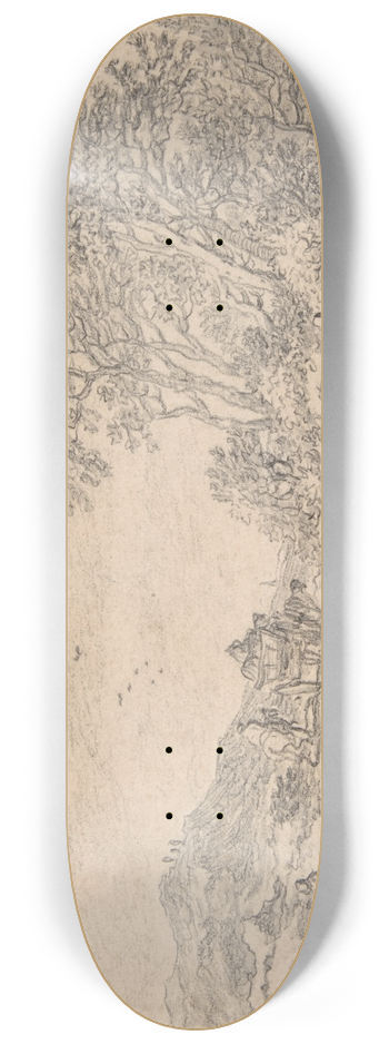 Pieter de Molijn - Figures on a Road 8.25 inch art skate deck