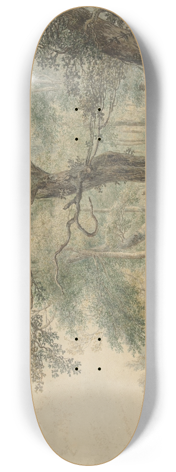 Pieter Gerardus van Os - Landschap met twee herders met vee 8.25 inch art skate deck