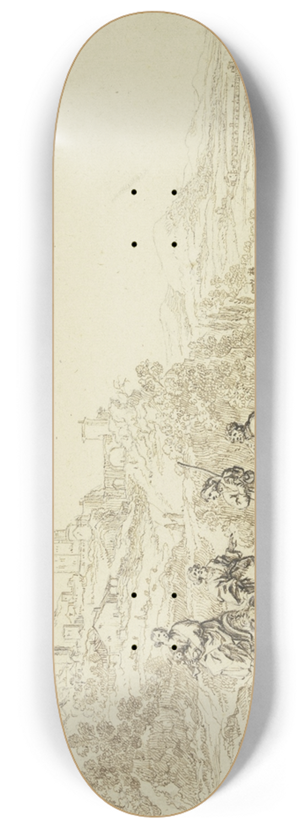 Pieter Moninckx - Landschaft mit Hirten und der Flucht nach gypten 8.25 inch art skate deck