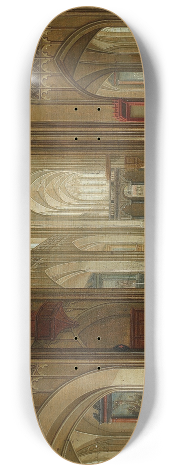 Pieter Neeffs the younger - Church interior 8.25 inch art skate deck