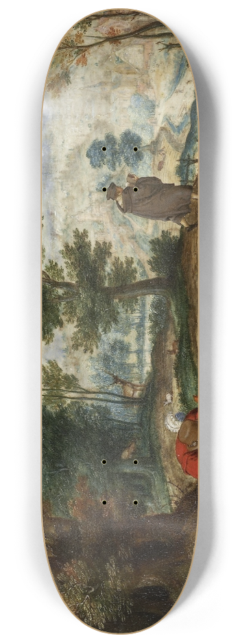 Pieter Stevens Circle - Landscape with the Good Samaritan 8.25 inch art skate deck