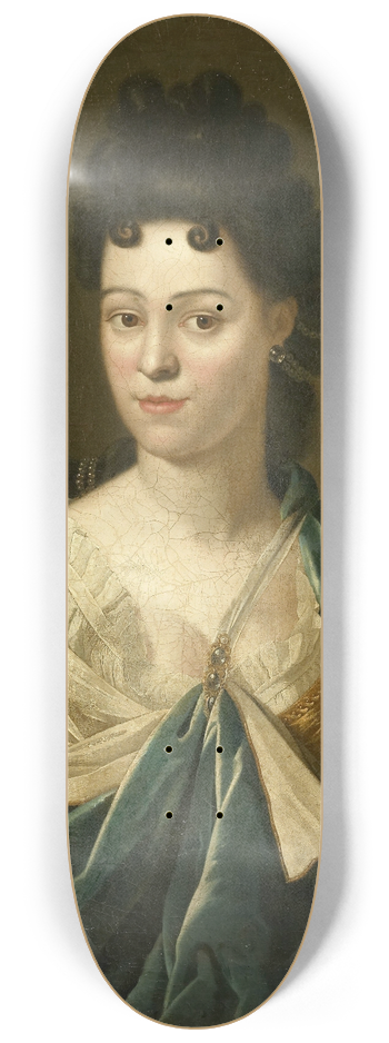 Pieter Van Der Werff - Portrait of Mrs. Brust-Batailhy 8.25 inch art skate deck
