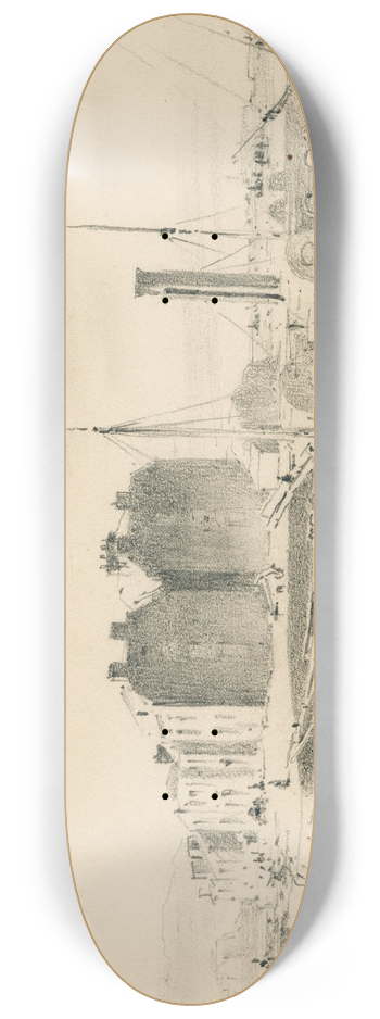 Pieter van Loon - De Calais-Dover stoomboot aan de kade te Dover 8.25 inch art skate deck