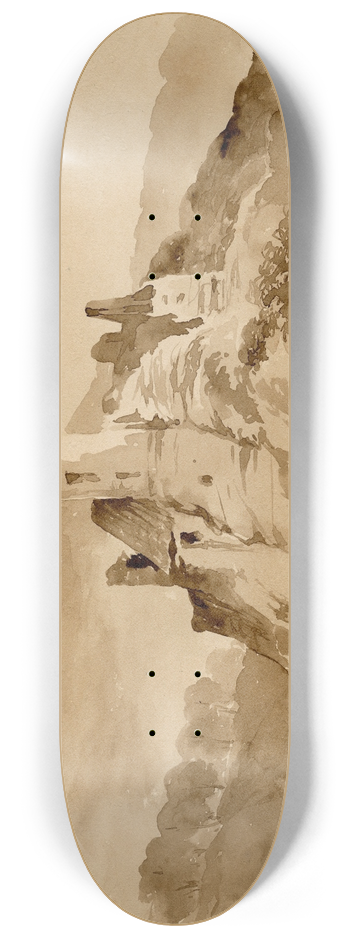 Pieter van Loon - Kasteel op een bergtop 8.25 inch art skate deck