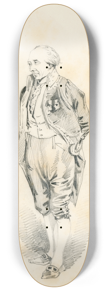 Pieter van Loon - Staande man in Frans kostuum, Van Lennep 8.25 inch art skate deck