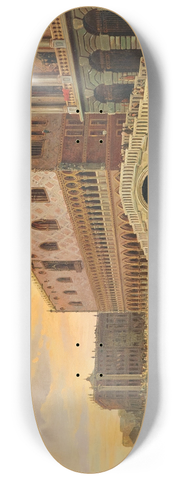 Pieter van Loon - Venice, Ponte della Paglia with the Doges Palace 8.25 inch art skate deck