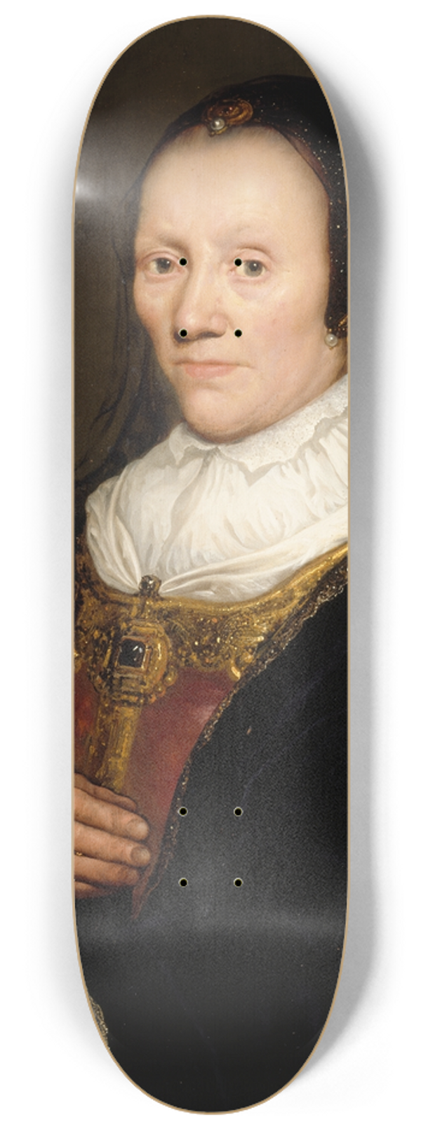 Pieter Verelst - Portrait of an Old Lady 8.25 inch art skate deck