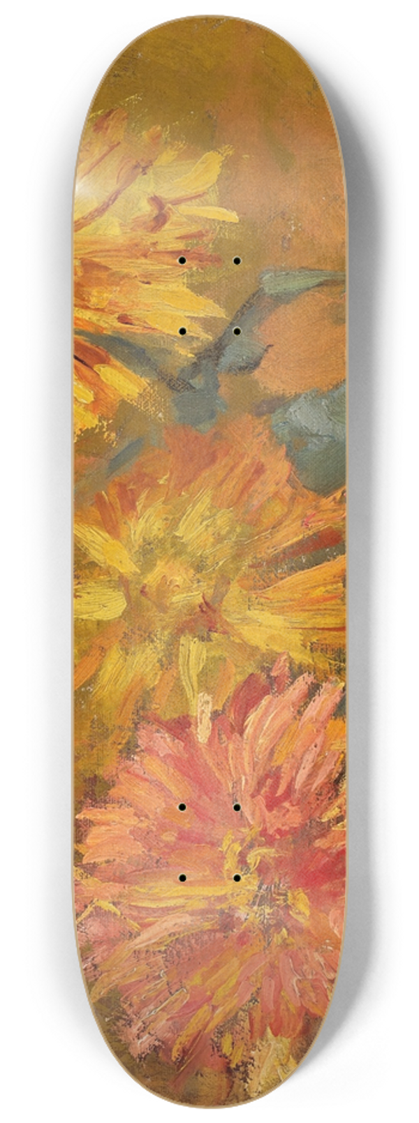 Piet Mondrian - Drie Chrysanten 8.25 inch art skate deck