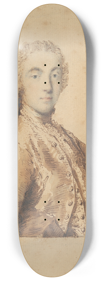 Pietro Antonio Novelli - Half-Length Study for a Portrait of a Young Man 8.25 inch art skate deck