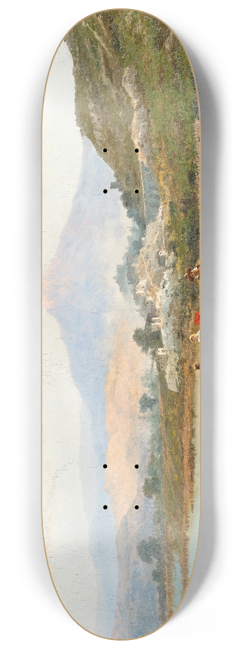 Pietro Barucci - A fishermans family by Lake Fucino 8.25 inch art skate deck
