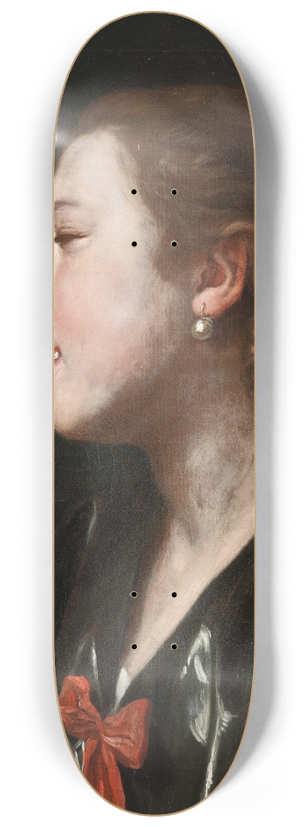 Pietro Rotari - Girl Looking through a Telescope 8.25 inch art skate deck