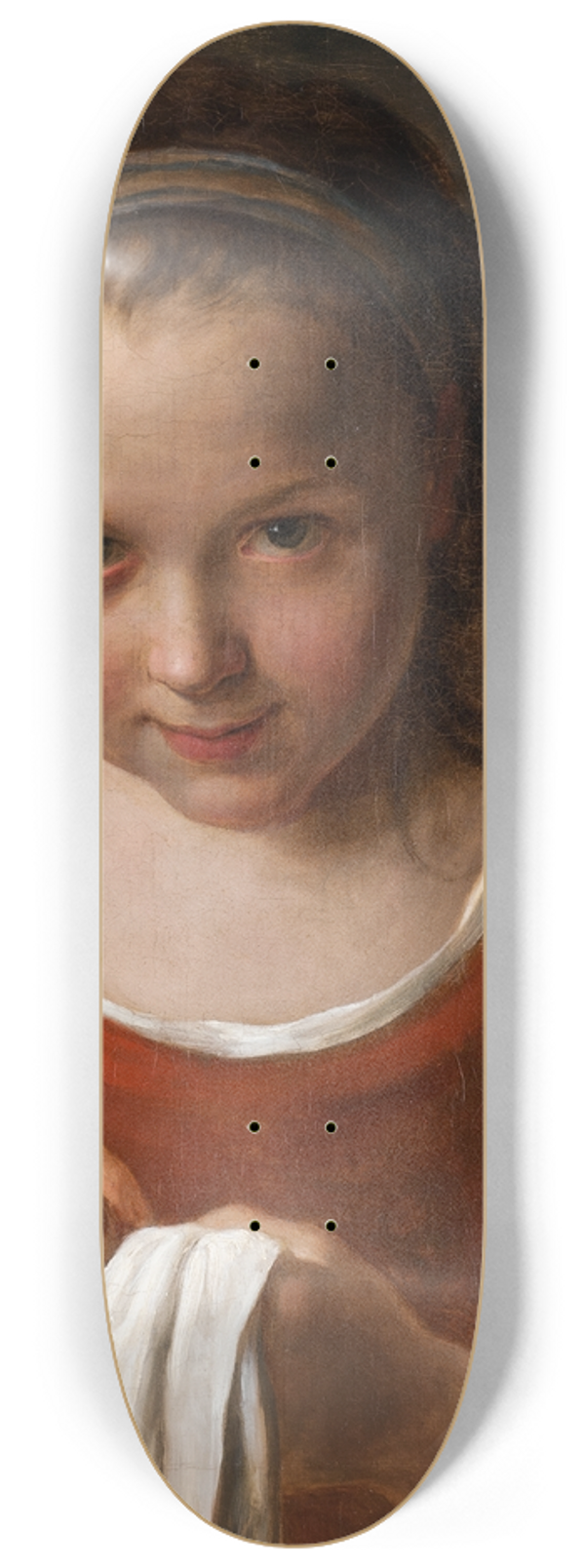 Pietro Rotari - Girl with Needle-work 8.25 inch art skate deck