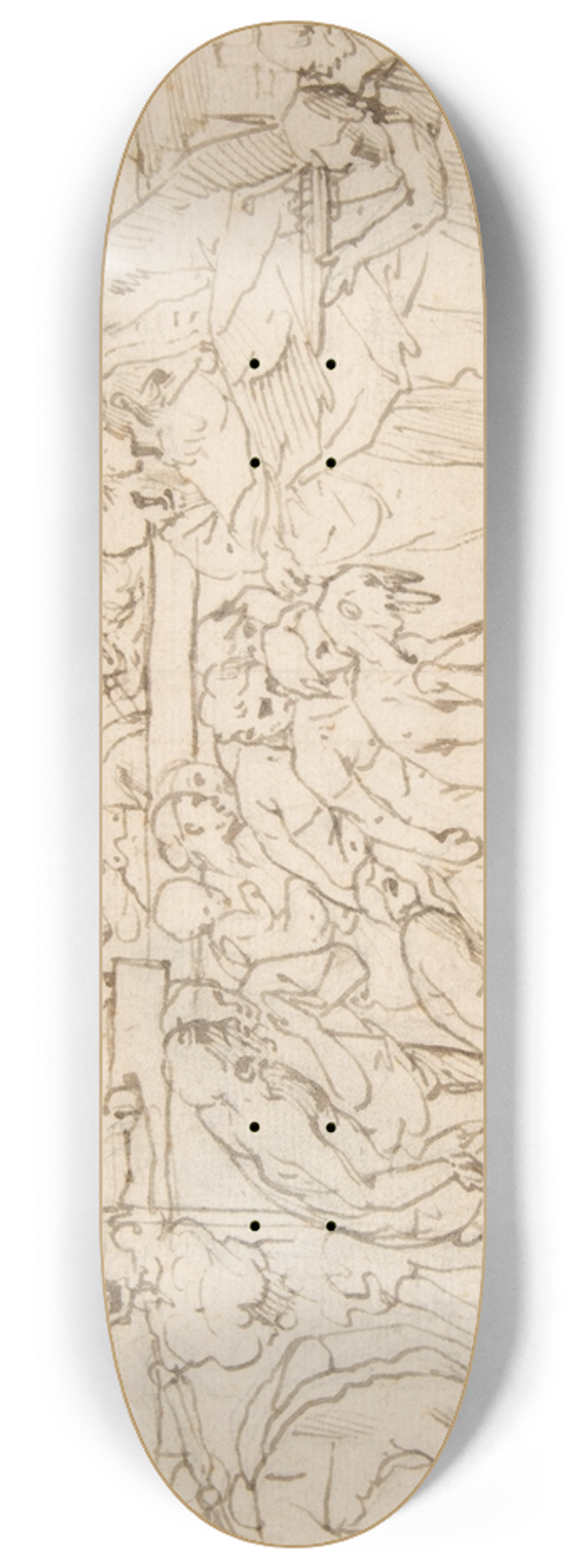 Pietro Testa - Allegory of Penance and Death 8.25 inch art skate deck