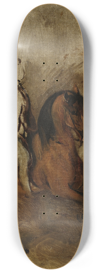 Piotr Michaowski - Horseman, sketch 8.25 inch art skate deck