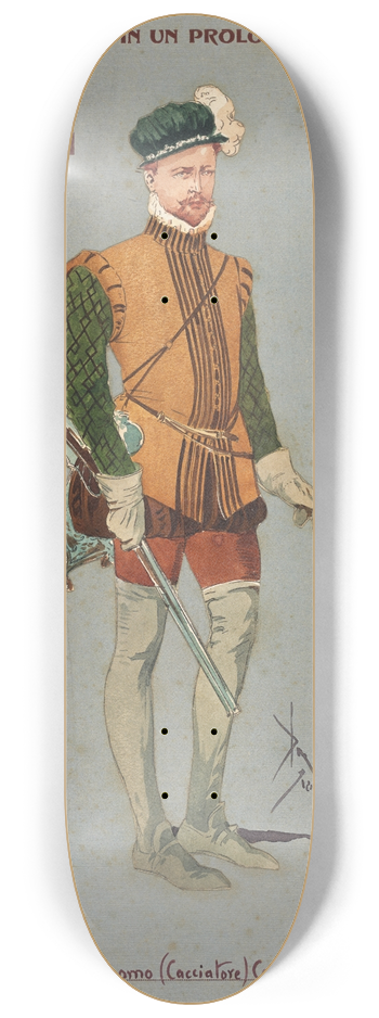 Pipein Gamba - Gentiluomo (Cacciatore) Corista 8.25 inch art skate deck