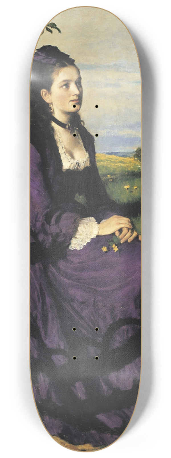Pl Szinyei Merse - Lady in Violet 8.25 inch art skate deck