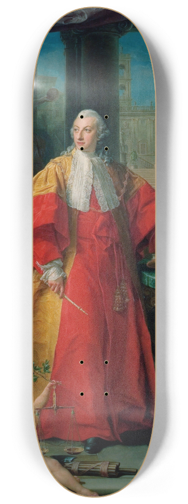 Pompeo Batoni - Portrait of Abbondio Rezzonico 8.25 inch art skate deck