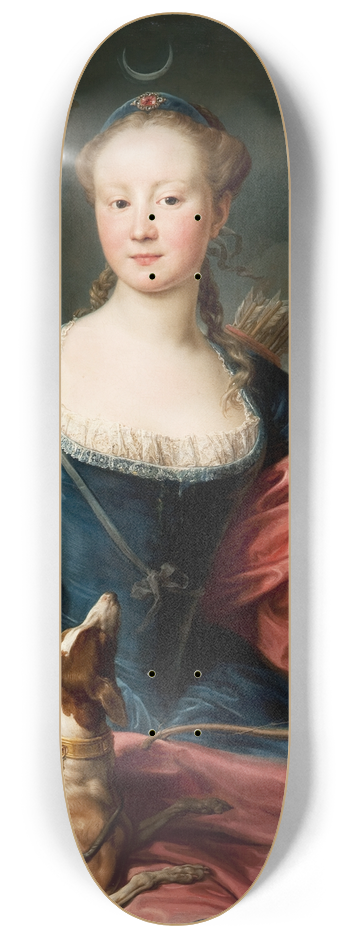 Pompeo Batoni - Portrait of a Lady as Diana the Huntress 8.25 inch art skate deck