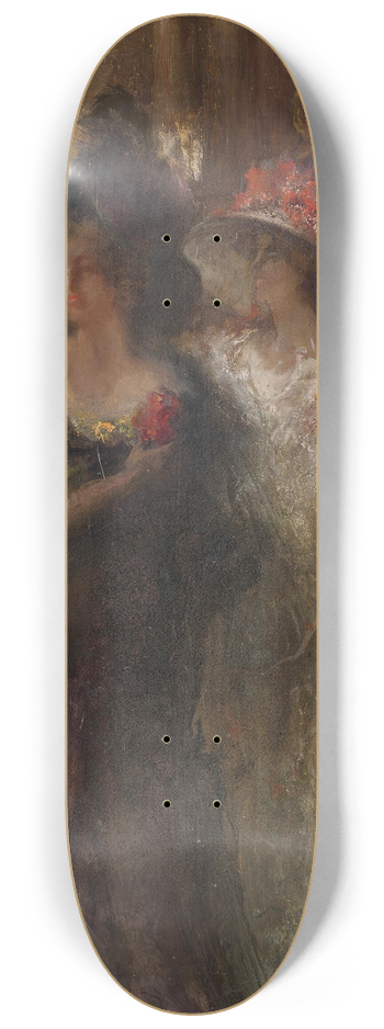 Pompeo Mariani - Two Elegant Ladies 8.25 inch art skate deck