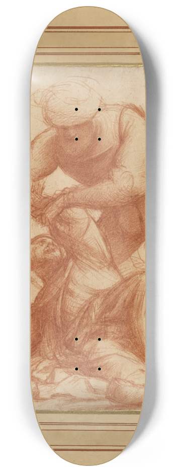 Pordenone (Giovanni Antonio de'Sacchis) - Study of the Martyrdom of Saint Peter Martyr 8.25 inch art skate deck