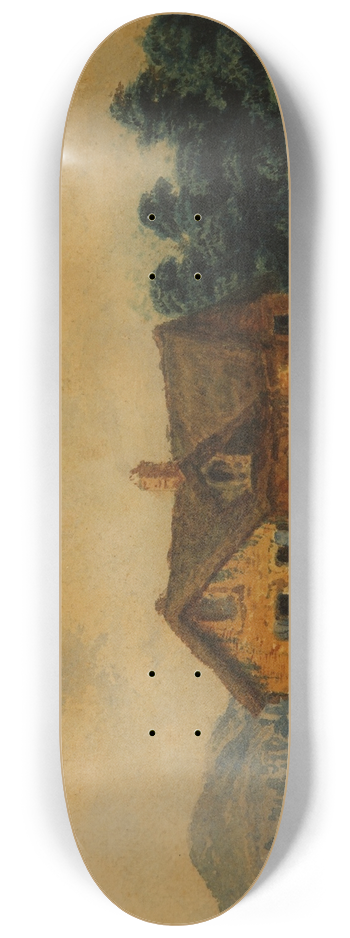 Prilidiano Pueyrredn - Paisaje (Granja europea) 8.25 inch art skate deck