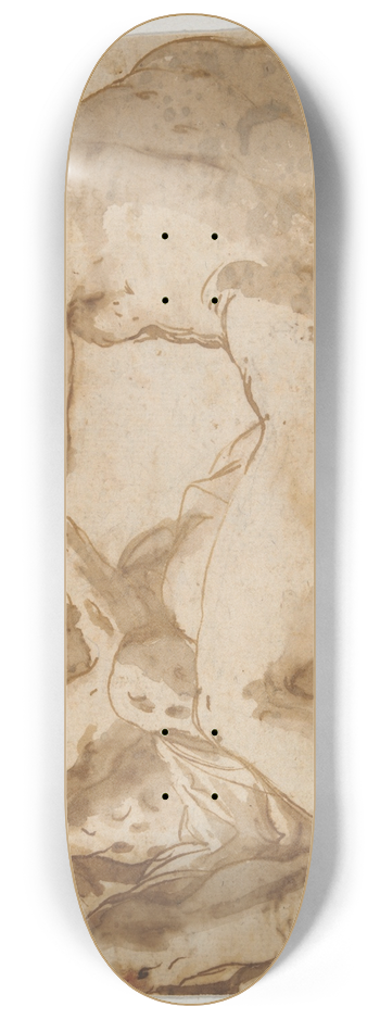 Prospero Fontana - Studies for Recumbent AllegoricalFigures 8.25 inch art skate deck
