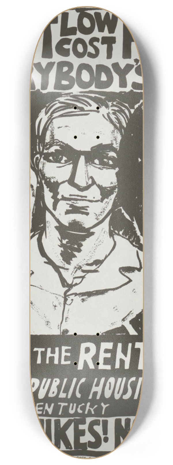 Rachael Romero - Decent low cost housing is everybodys right 8.25 inch art skate deck