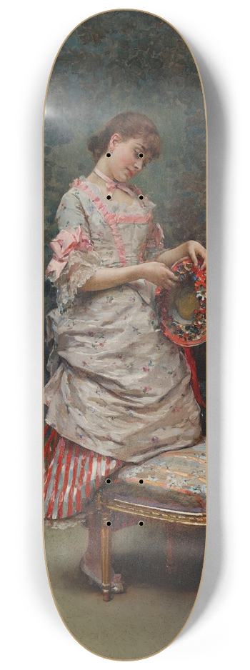 Raimundo de Madrazo y Garreta - Aline Holding a Hat 8.25 inch art skate deck