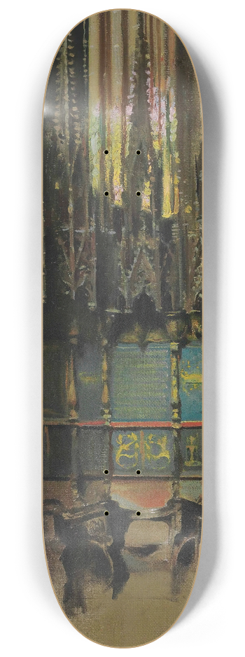 Ramn Casas - Cathedral Interior 8.25 inch art skate deck